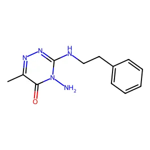 4-Amino-6-methyl-3-phenethylamino-4H-[1,2,4]triazin-5-one structure