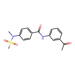 N-(3-acetylphenyl)-4-[methyl(methylsulfonyl)amino]benzamide structure