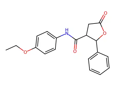N-(4-ethoxyphenyl)-5-oxo-2-phenyloxolane-3-carboxamide structure