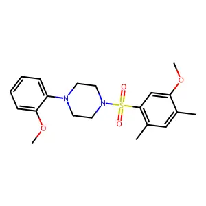 1-[(5-Methoxy-2,4-dimethylphenyl)sulfonyl]-4-(2-methoxyphenyl)piperazine structure