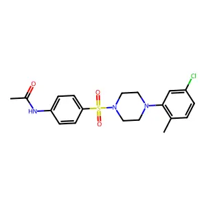 N-(4-{[4-(5-chloro-2-methylphenyl)piperazin-1-yl]sulfonyl}phenyl)acetamide structure