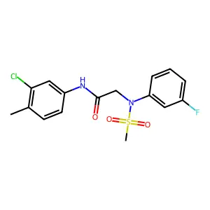 N-(3-chloro-4-methylphenyl)-2-(3-fluoro-N-methylsulfonylanilino)acetamide structure