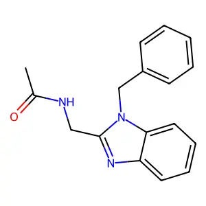 N-[(1-benzylbenzimidazol-2-yl)methyl]acetamide structure