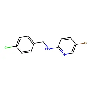 5-bromo-N-[(4-chlorophenyl)methyl]pyridin-2-amine structure