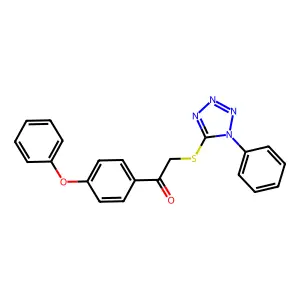 1-(4-Phenoxyphenyl)-2-(1-phenyltetrazol-5-yl)sulfanylethanone structure