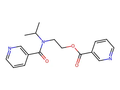 2-(N-Isopropyl-N-nicotinoylamino)ethyl nicotinate structure