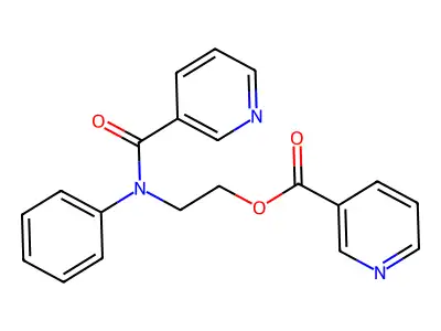 3-Pyridinecarboxylic acid, 2-(phenyl(3-pyridinylcarbonyl)amino)ethyl ester structure