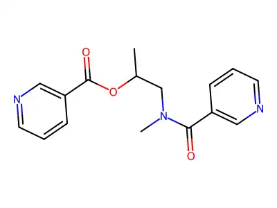 1-Methyl-2-(methyl(3-pyridinylcarbonyl)amino)ethyl 3-pyridinecarboxylate structure