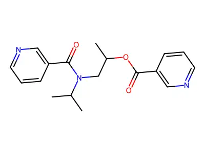 1-Methyl-2-((1-methylethyl)(3-pyridinylcarbonyl)amino)ethyl 3-pyridinecarboxylate structure
