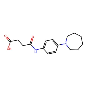 4-[(4-Azepan-1-ylphenyl)amino]-4-oxobutanoic acid structure