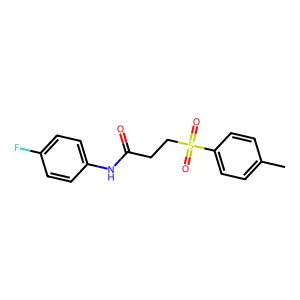 N-(4-fluorophenyl)-3-[(4-methylphenyl)sulfonyl]propanamide structure