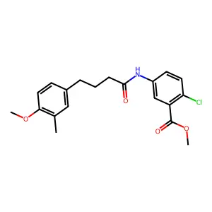 Methyl 2-chloro-5-{[4-(4-methoxy-3-methylphenyl)butanoyl]amino}benzoate structure