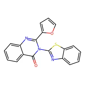 3-Benzothiazol-2-yl-2-furan-2-yl-3H-quinazolin-4-one structure
