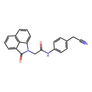 N-[4-(cyanomethyl)phenyl]-2-(2-oxobenzo[cd]indol-1(2H)-yl)acetamide structure