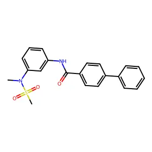 N-[3-[methyl(methylsulfonyl)amino]phenyl]-4-phenylbenzamide structure