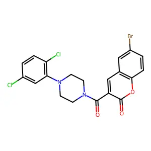 6-Bromo-3-[4-(2,5-dichlorophenyl)piperazine-1-carbonyl]chromen-2-one structure