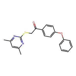 2-(4,6-Dimethylpyrimidin-2-yl)sulfanyl-1-(4-phenoxyphenyl)ethanone structure