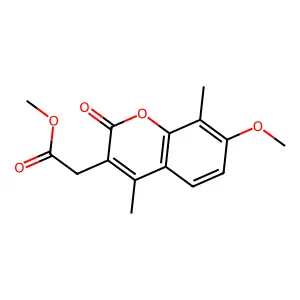 methyl 2-(7-methoxy-4,8-dimethyl-2-oxo-2H-chromen-3-yl)acetate structure