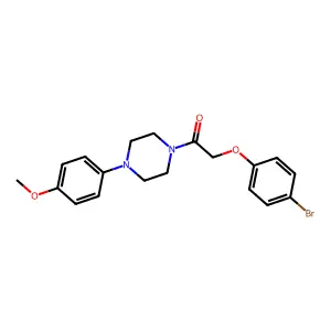 2-(4-Bromophenoxy)-1-[4-(4-methoxyphenyl)piperazin-1-yl]ethanone structure