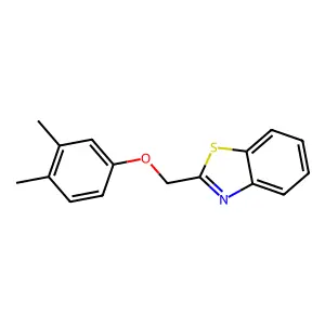 2-[(3,4-Dimethylphenoxy)methyl]-1,3-benzothiazole structure