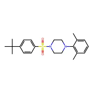 1-(4-Tert-butylbenzenesulfonyl)-4-(2,6-dimethylphenyl)piperazine structure