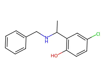 2-[1-(Benzylamino)ethyl]-4-chlorophenol structure