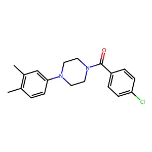 (4-Chlorophenyl)-[4-(3,4-dimethylphenyl)piperazin-1-yl]methanone structure
