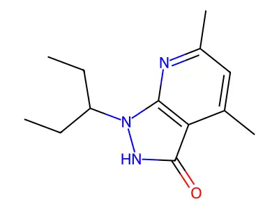 4,6-dimethyl-1-(pentan-3-yl)-1H-pyrazolo[3,4-b]pyridin-3-ol structure