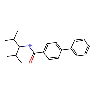 N-(2,4-dimethylpentan-3-yl)biphenyl-4-carboxamide structure