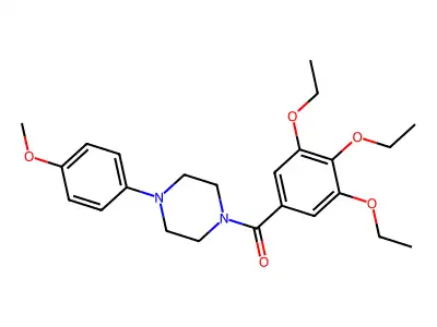 [4-(4-Methoxyphenyl)piperazin-1-yl]-(3,4,5-triethoxyphenyl)methanone structure
