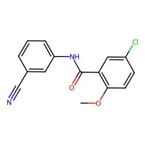 5-chloro-N-(3-cyanophenyl)-2-methoxybenzamide structure