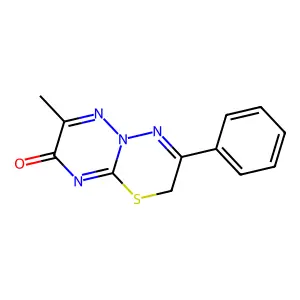 7-methyl-3-phenyl-2H,8H-[1,2,4]triazino[3,2-b][1,3,4]thiadiazin-8-one structure
