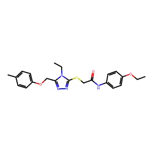 N-(4-ethoxyphenyl)-2-({4-ethyl-5-[(4-methylphenoxy)methyl]-4H-1,2,4-triazol-3-yl}sulfanyl)acetamide structure
