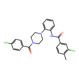 3-chloro-N-[2-[4-(4-chlorobenzoyl)piperazin-1-yl]phenyl]-4-methylbenzamide structure