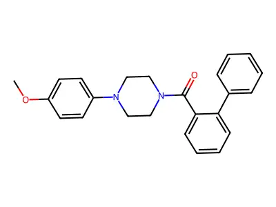 [4-(4-Methoxyphenyl)piperazin-1-yl]-(2-phenylphenyl)methanone structure