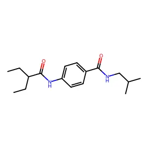 4-(2-ethylbutanoylamino)-N-(2-methylpropyl)benzamide structure