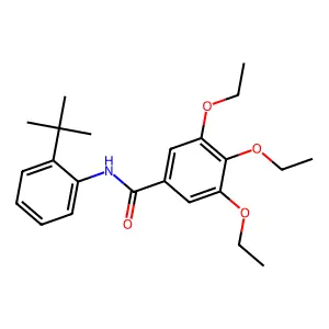 N-(2-tert-butylphenyl)-3,4,5-triethoxybenzamide structure