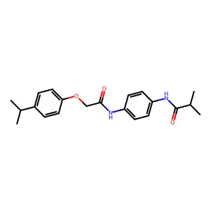 2-methyl-N-[4-[[2-(4-propan-2-ylphenoxy)acetyl]amino]phenyl]propanamide structure