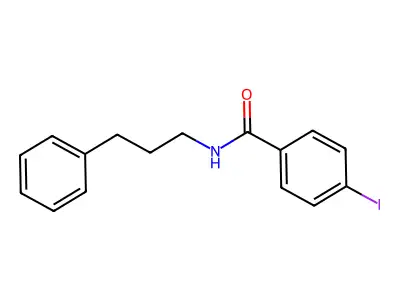 4-iodo-N-(3-phenylpropyl)benzamide structure