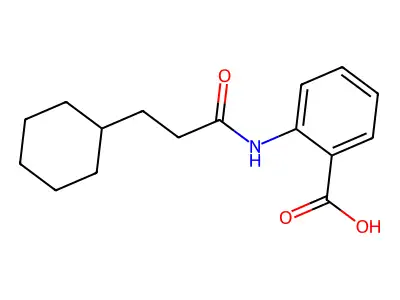 2-[(3-Cyclohexylpropanoyl)amino]benzoic acid structure