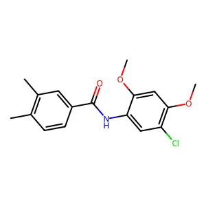 N-(5-chloro-2,4-dimethoxyphenyl)-3,4-dimethylbenzamide structure