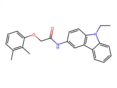 2-(2,3-dimethylphenoxy)-N-(9-ethylcarbazol-3-yl)acetamide structure