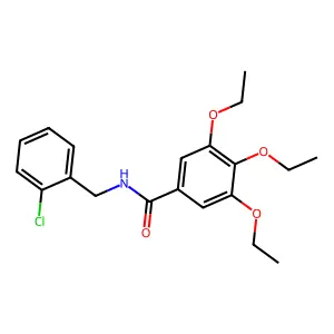 N-[(2-chlorophenyl)methyl]-3,4,5-triethoxybenzamide structure