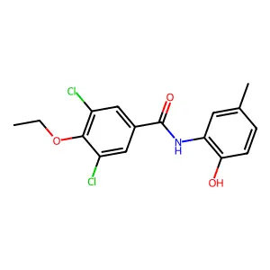 3,5-dichloro-4-ethoxy-N-(2-hydroxy-5-methylphenyl)benzamide structure