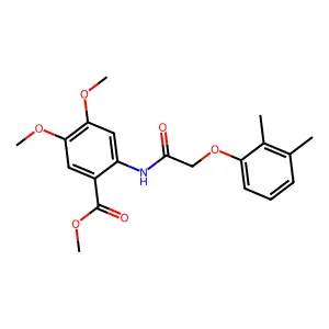 Methyl 2-{[(2,3-dimethylphenoxy)acetyl]amino}-4,5-dimethoxybenzoate structure