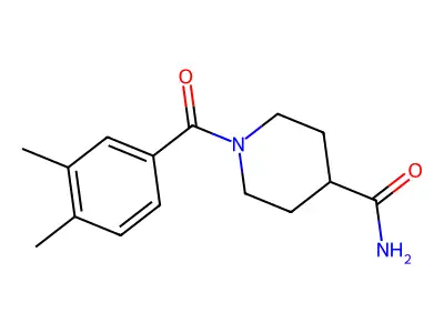 1-[(3,4-Dimethylphenyl)carbonyl]piperidine-4-carboxamide structure