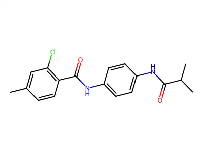 2-chloro-N-[4-(isobutyrylamino)phenyl]-4-methylbenzamide structure