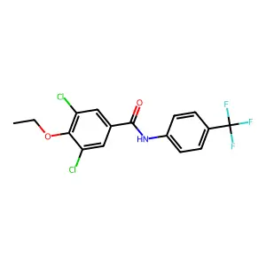 3,5-dichloro-4-ethoxy-N-[4-(trifluoromethyl)phenyl]benzamide structure