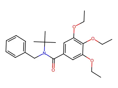 N-benzyl-N-tert-butyl-3,4,5-triethoxybenzamide structure