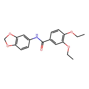 N-(1,3-benzodioxol-5-yl)-3,4-diethoxybenzamide structure